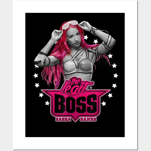 Sasha Banks Pink Hair Wall Art by Holman